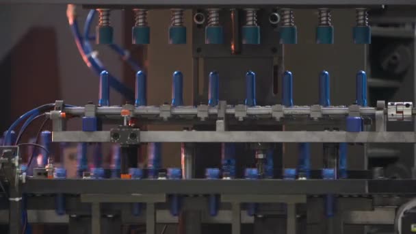 Flaschenfabrik Industriemaschine Produktion — Stockvideo