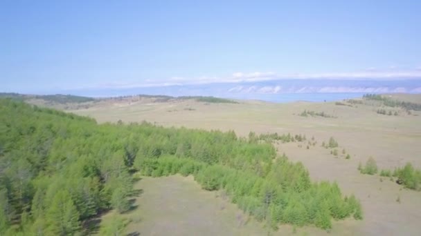 Prores Baikal Seeufer Und Felsen Aus Vogelperspektive Landschaft — Stockvideo