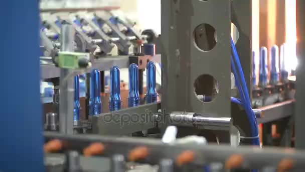 Бутылочная Фабрика Промышленный Станок Производство — стоковое видео