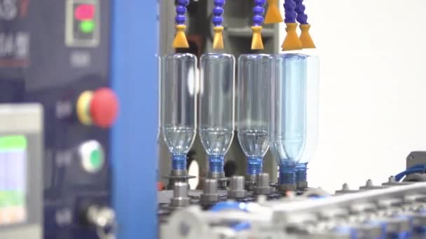 Fábrica Botellas Máquina Herramienta Industrial Producción — Vídeos de Stock