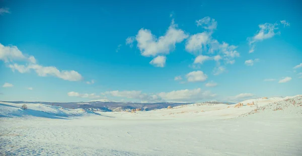 Pejzaż Zimowy Syberii Podróży Turystyka — Zdjęcie stockowe