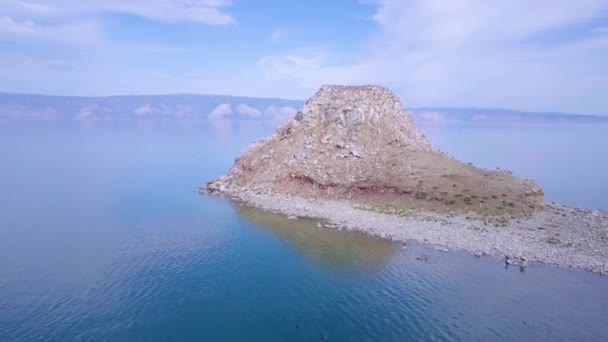 Prores Остров Озере Байкал Пейзаж — стоковое видео