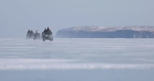 Prores Motoqueiros Quad Movimento Viajar Turismo — Vídeo de Stock