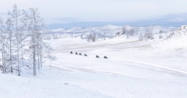 Prores Quad Biker Auf Dem Vormarsch Reisen Tourismus — Stockvideo