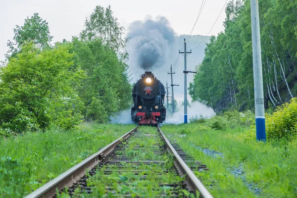 Vintage, historic steam train. Travel. Tourism.