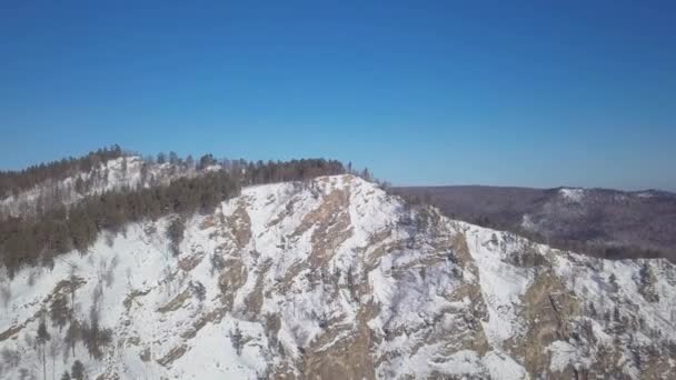 Prores Baikal Lago Costa Rochas Vista Aérea Paisagem — Vídeo de Stock