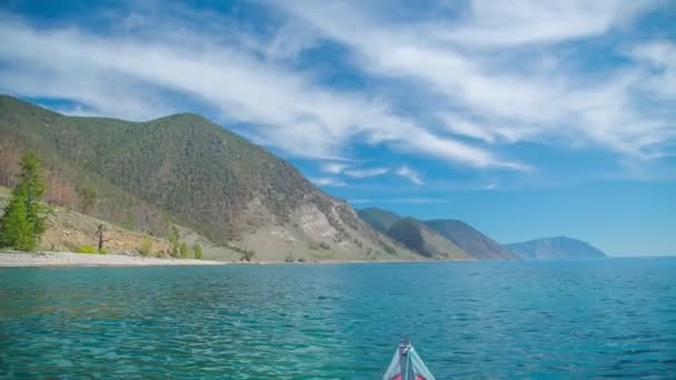 Prores Baikal Lake Shore Rocks Landscape — Stock Video