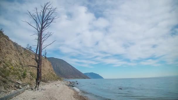 Prores Orilla Del Lago Baikal Rocas Paisaje — Vídeo de stock