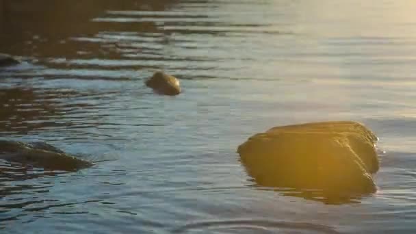 Prores Danau Pantai Baikal Dan Bebatuan Lansekap — Stok Video