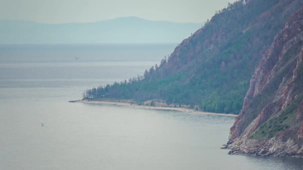 Prores Orilla Del Lago Baikal Rocas Paisaje — Vídeo de stock