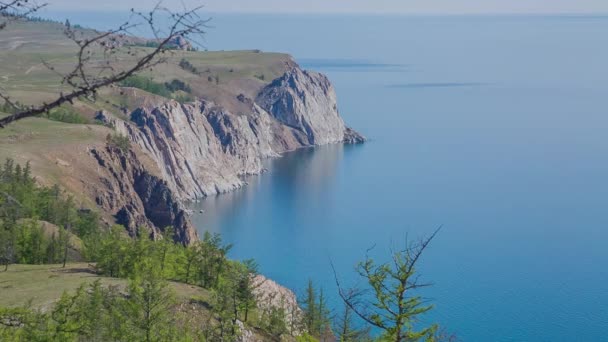 Prores Березі Озера Байкал Скелі Краєвид — стокове відео