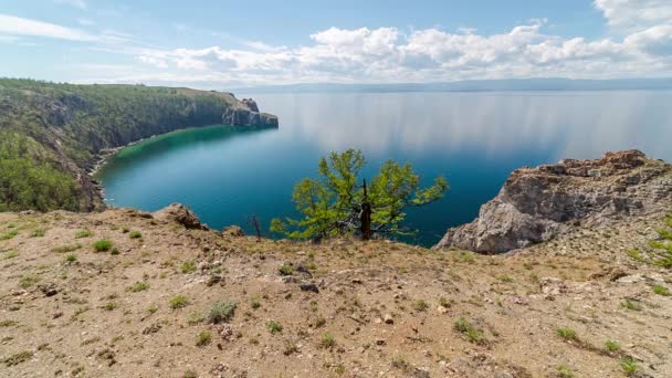 Prores Baikal Lake Shore Rocks Landscape — Stock Video