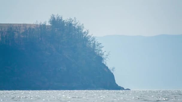 Prores Baikal Lake Shore Rotsen Landschap — Stockvideo