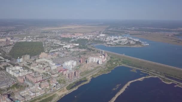 Prores Ciudad Desde Vista Aérea Paisaje Urbano — Vídeo de stock