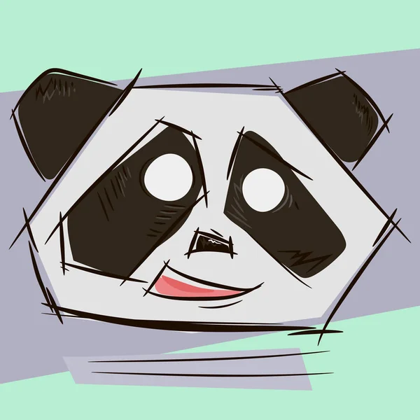 Panda gigante, sonrisa — Vector de stock