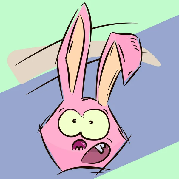 Pink rabbit, hare — Stock Vector