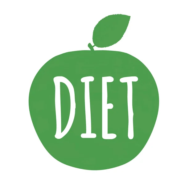 Etiqueta de dieta verde — Vetor de Stock