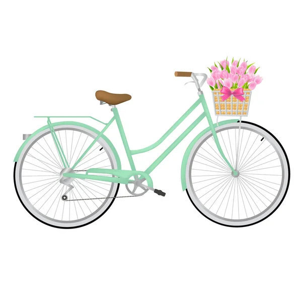 白い背景の上の自転車 — ストックベクタ