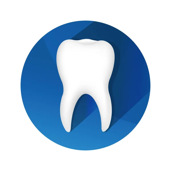 Logotipo de dente com malha de gradiente — Vetor de Stock