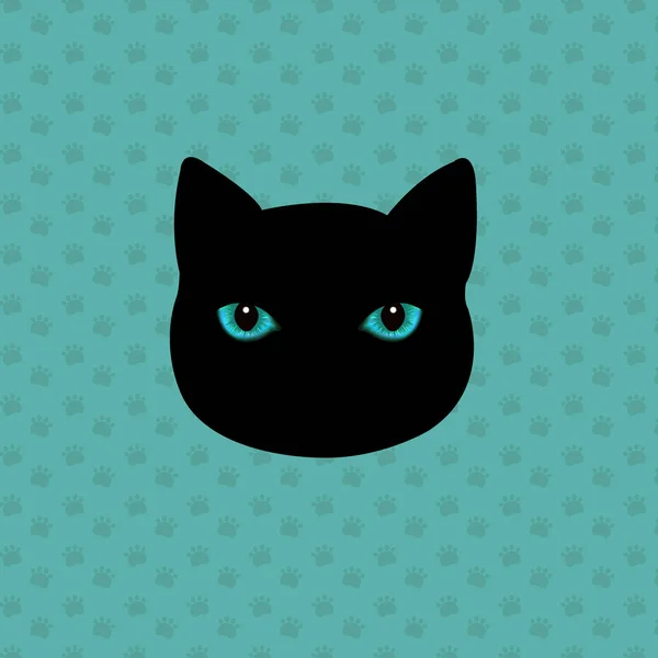 Katzen-Logo mit Gradientennetz — Stockvektor