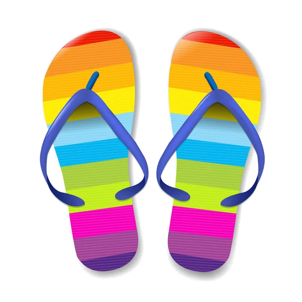 Berwarna flip flops - Stok Vektor