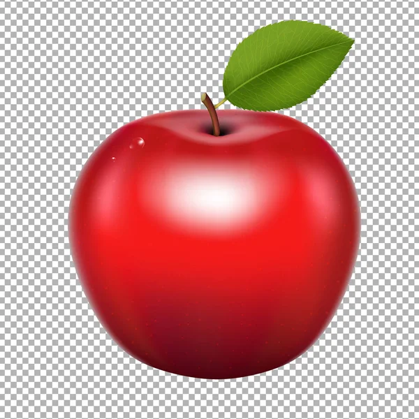 グラデーション メッシュで赤いリンゴ — ストックベクタ