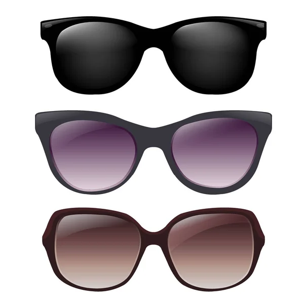 Set di occhiali da sole diversi — Vettoriale Stock