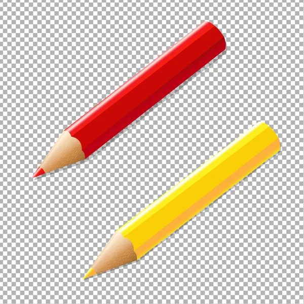Twee kleur Pensils — Stockvector