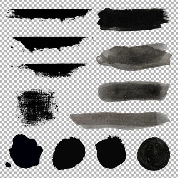 Conjunto de manchas negras — Archivo Imágenes Vectoriales