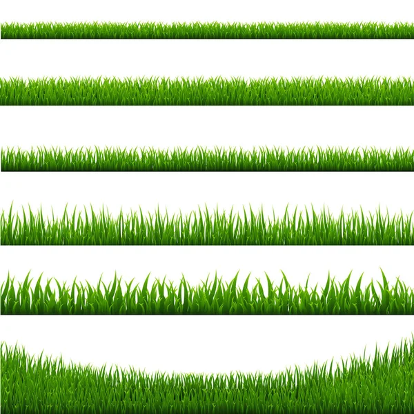 组绿草边框 — 图库矢量图片