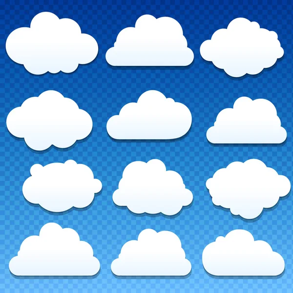 Nubes Big Set — Archivo Imágenes Vectoriales