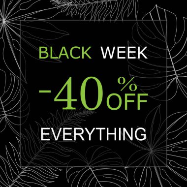 Degrade kafes ile siyah hafta