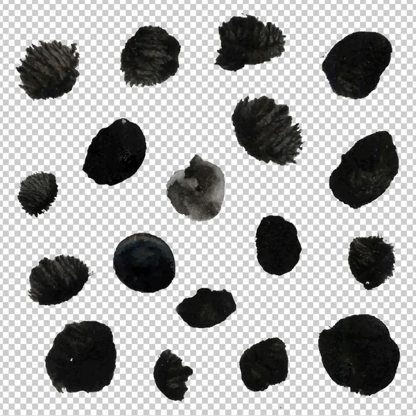 Big Black Blob Collection — Stock Vector