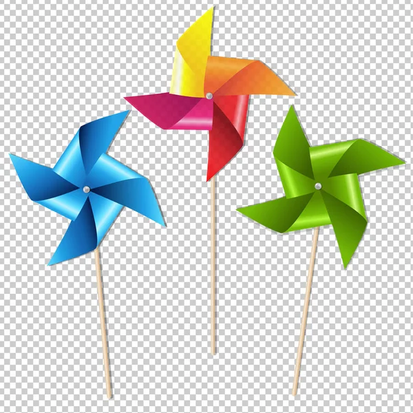 Colorful Pinwheels Gradient Mesh — Stock Vector