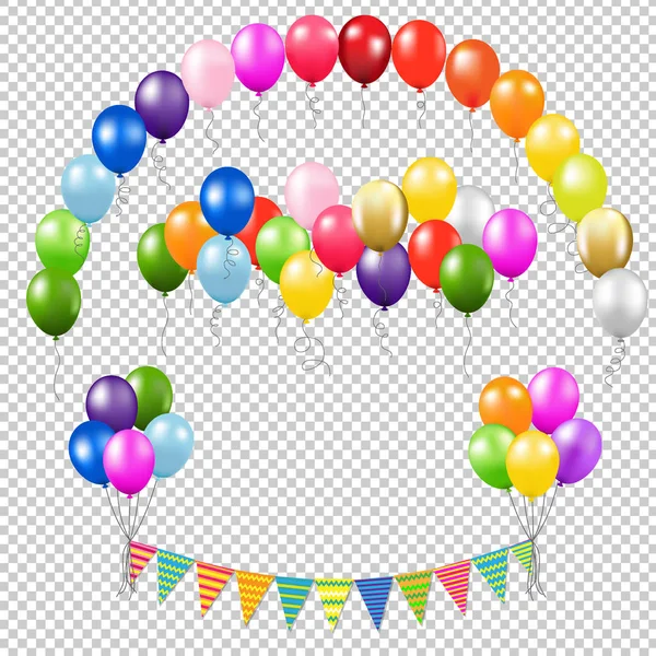 Maille de gradient de collection de ballons — Image vectorielle