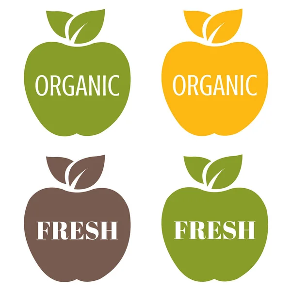 Organic Labels Set — Stock Vector