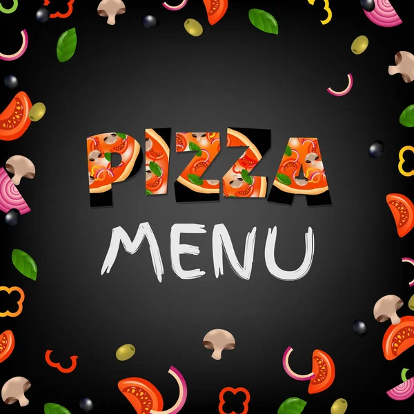 披萨菜单背景 — 图库矢量图片
