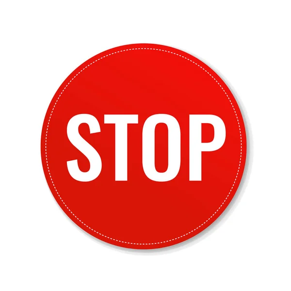 Stop Banner Illustration — Stock Vector