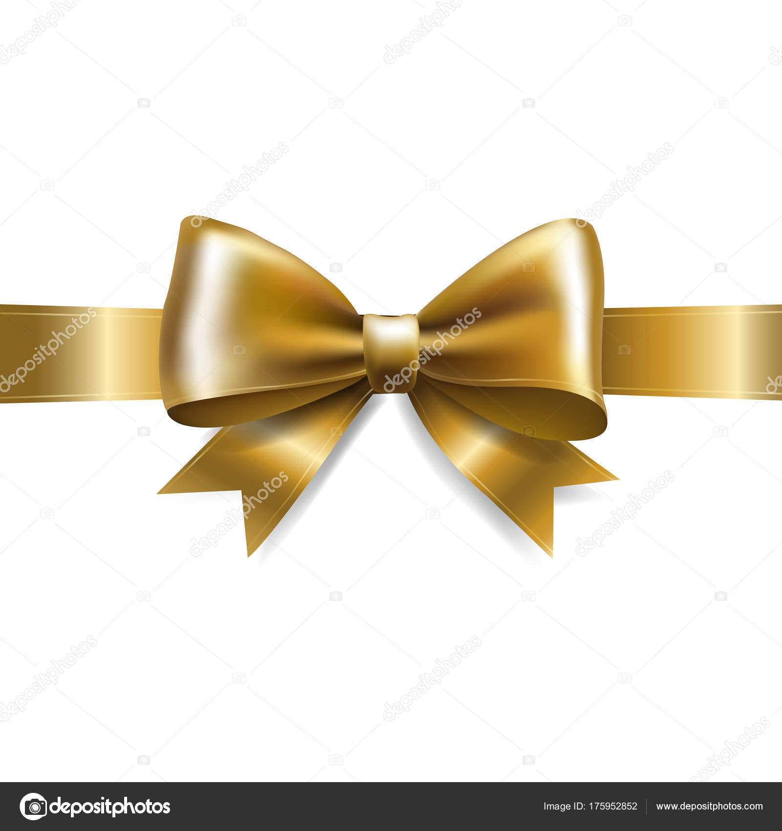 Golden Bow Isolated Stock Vector by ©sammep 175952852