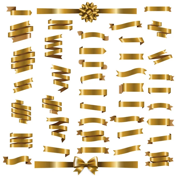 Conjunto de cinta dorada — Vector de stock