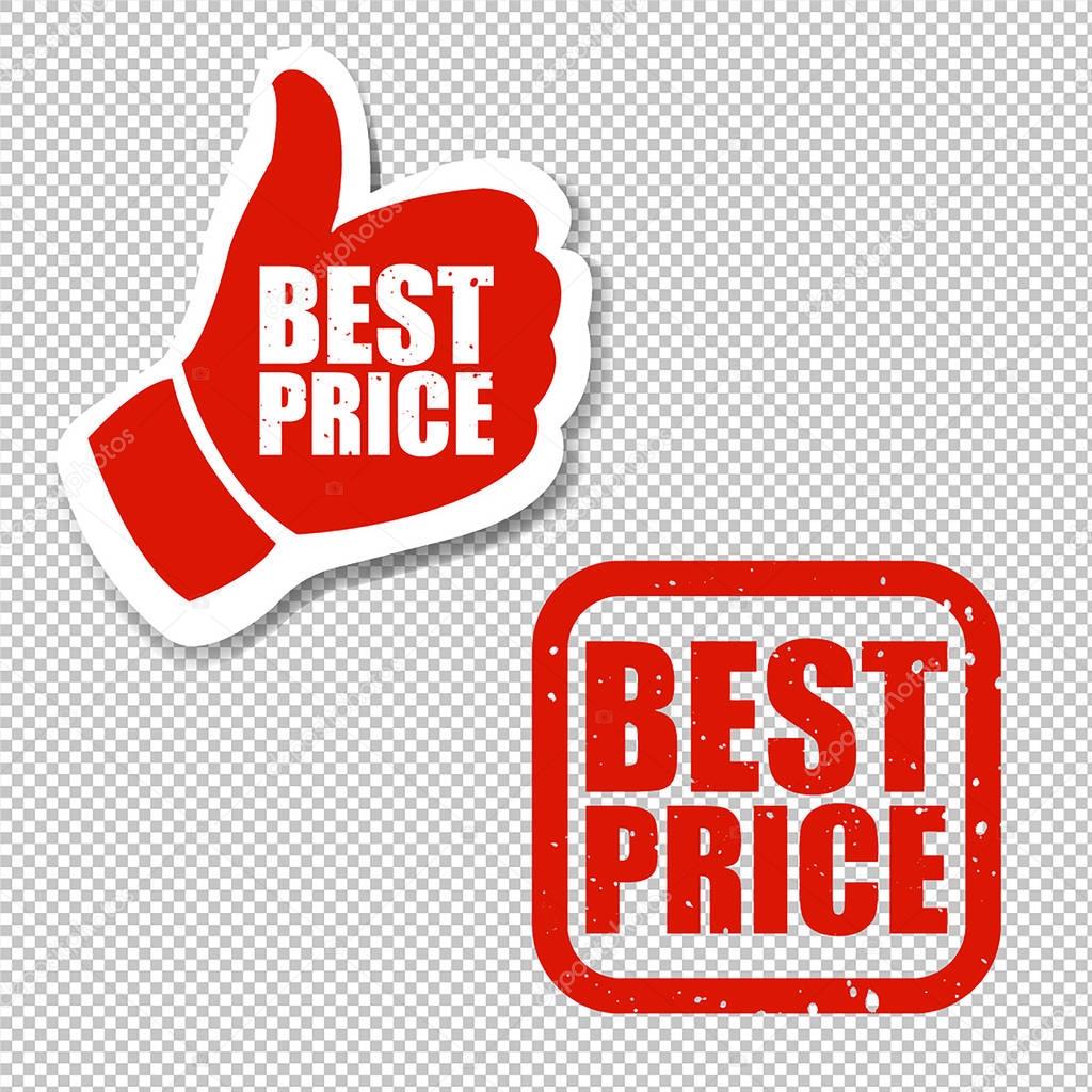 Best Price Sign Isolated With Gradient Mesh, Vector Illustration