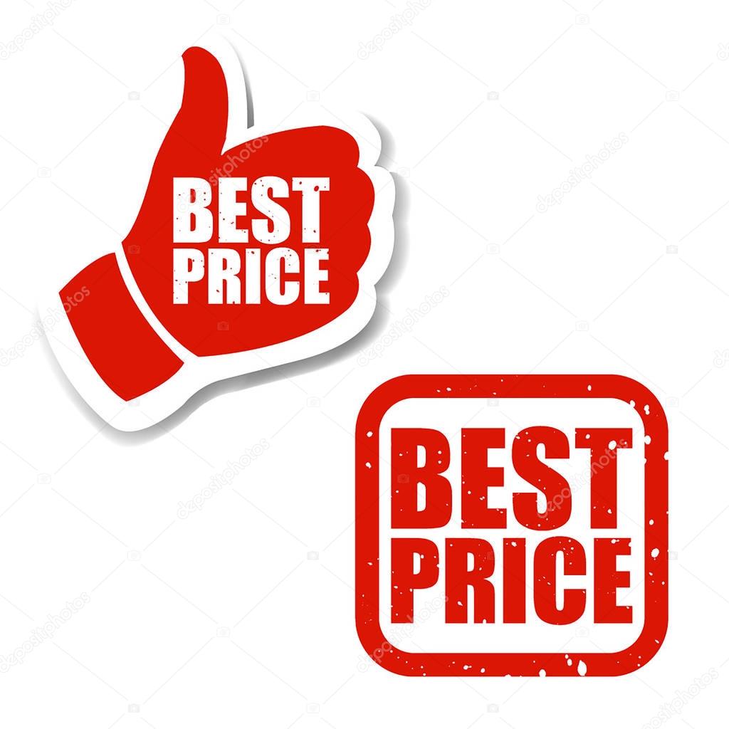Best Price Sign With Gradient Mesh, Vector Illustration