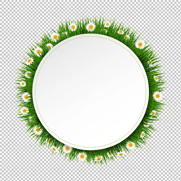 Banner Ball Grass Flower Transparent Background Gradient Mesh Vector Illustration — стоковий вектор