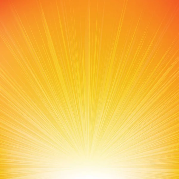 Sunburst Fondo Naranja Con Malla Gradiente Ilustración Vectorial — Vector de stock