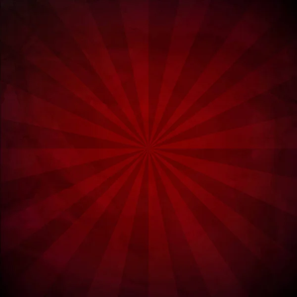 Sunburst Roter Hintergrund Mit Gradientennetz Vektorillustration — Stockvektor