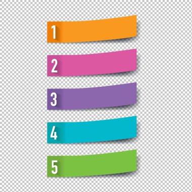 Şeffaf arka plan degrade kafes, vektör çizim ile okları Infographic ayarla