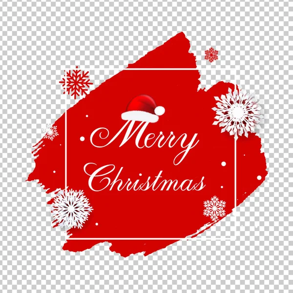 Veselé Vánoce Plakát Oblázky Izolované Průsvitné Pozadí Vektorové Ilustrace — Stockový vektor