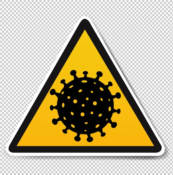 Coronavirus Segno Isolato Sfondo Trasparente — Vettoriale Stock