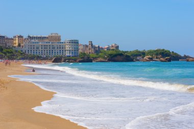 Biarritz in a sunny summer day clipart