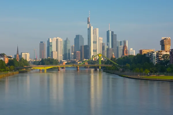 Frankfurt in a sunny summer morning — Stock Photo, Image